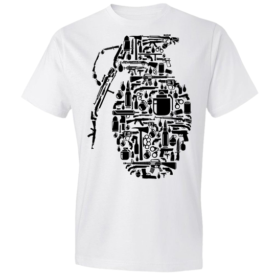 Grenade Made of Guns - Men's Shooting T-Shirt - White