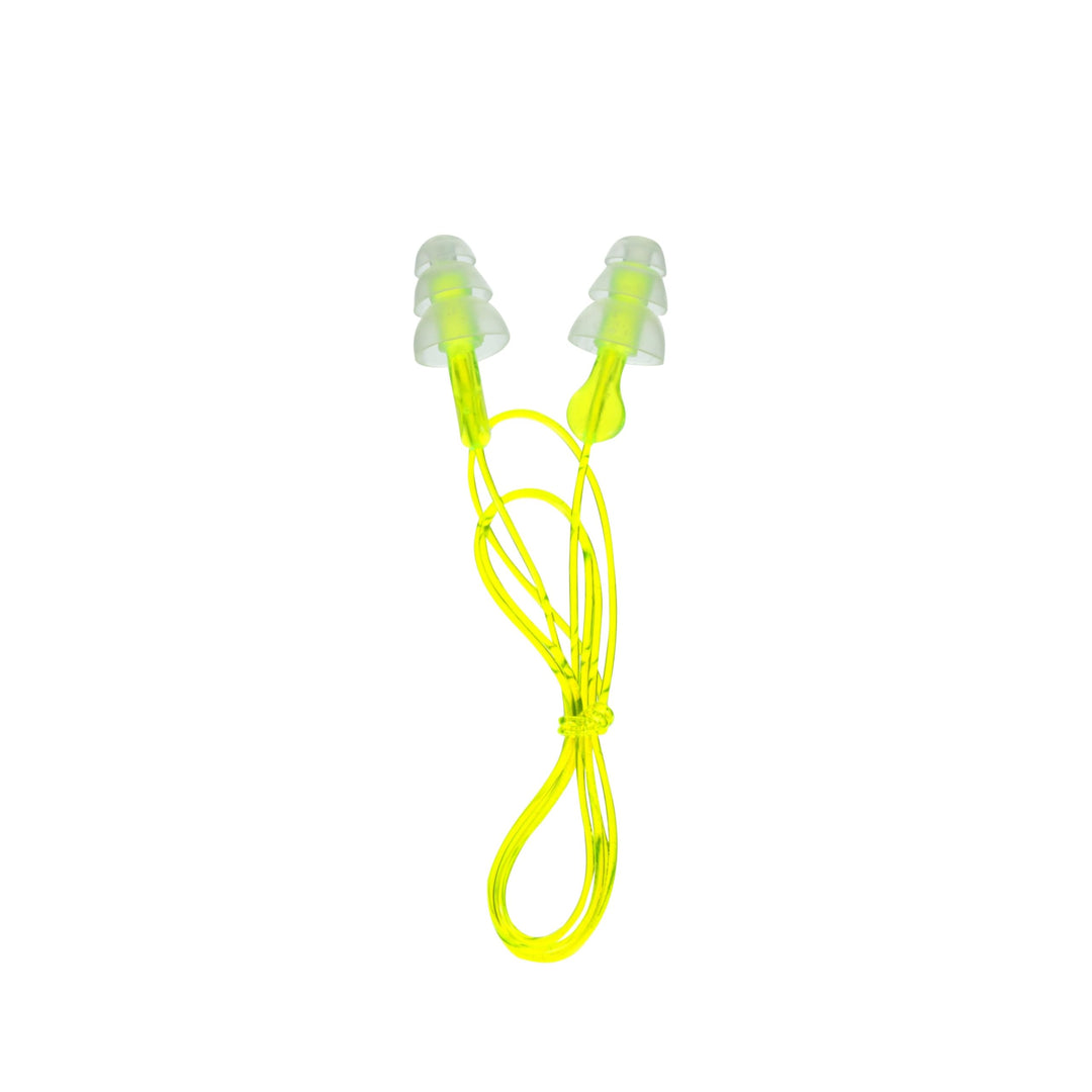 Peltor Sport Blasts Corded Disposable Earplugs 97081-10C, 2 Pair Pack, Neon Yellow