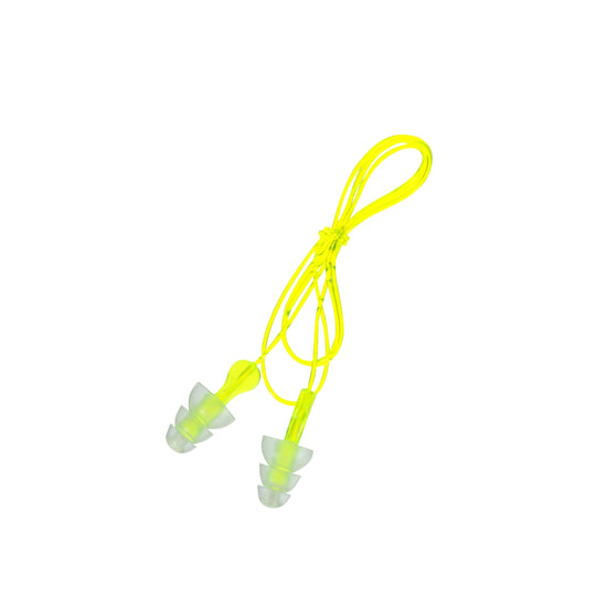 Peltor Sport Blasts Corded Disposable Earplugs 97081-10C, 2 Pair Pack, Neon Yellow