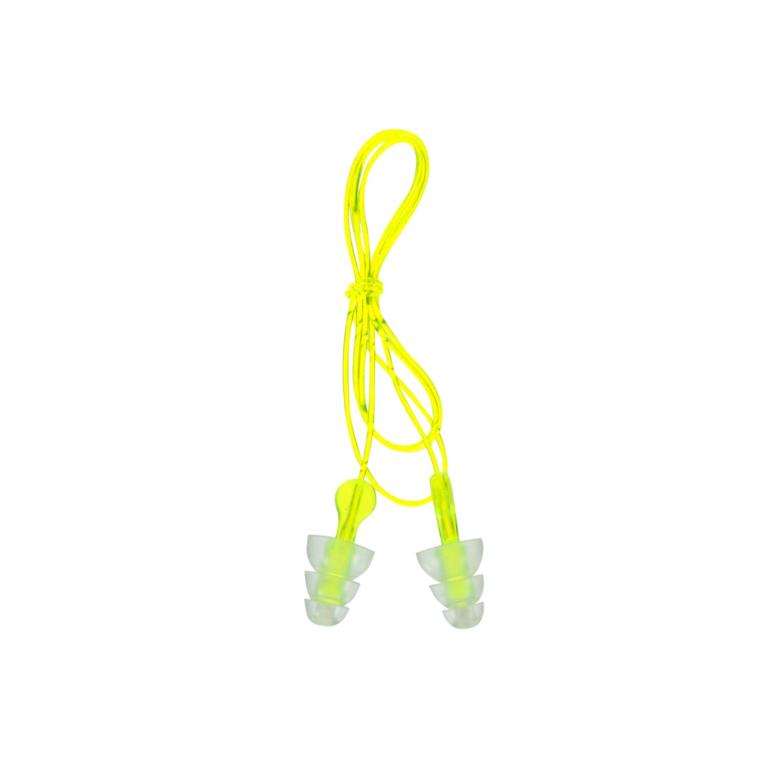 Peltor Sport Blasts Corded Disposable Earplugs 97081-10C, 2 Pair Pack, Neon Yellow