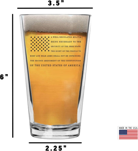 2nd Amendment Beer Glass (16 oz)