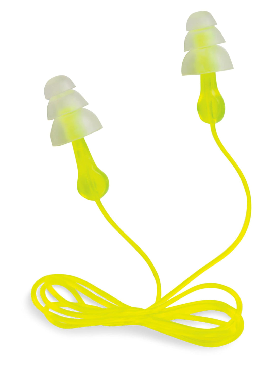 Peltor Sport Blasts Corded Disposable Earplugs 97081-10C, 2 Pair Pack, Neon Yellow