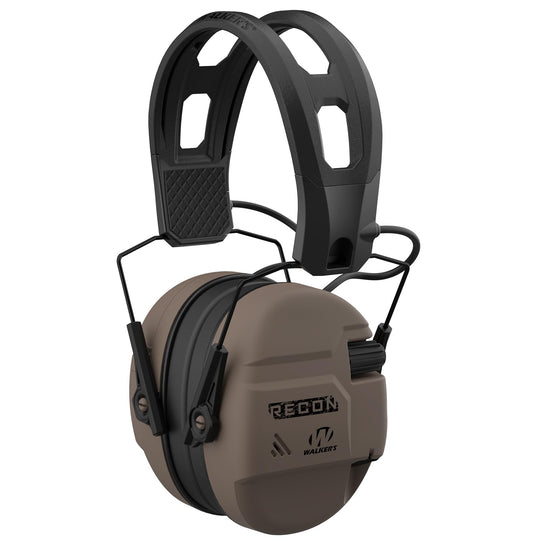 Walker's Recon Digital Muffs - Durable IPX4 Resistant Shooting Hearing Protection Electronic Muffs, 2 AAA Batteries Included