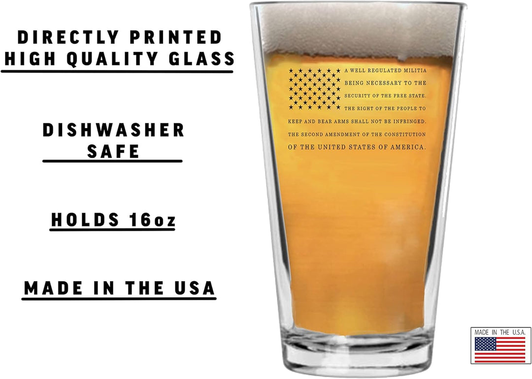 2nd Amendment Beer Glass (16 oz)