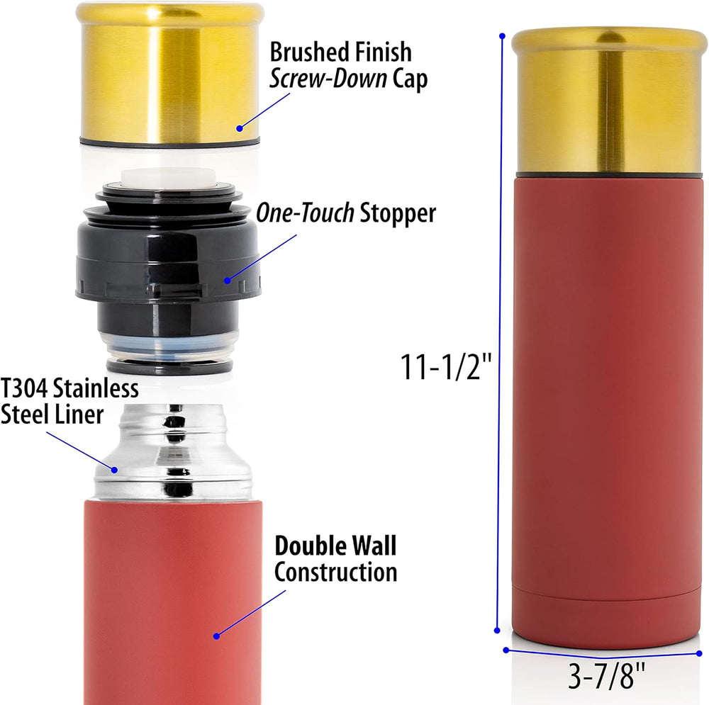 Classic Safari Shotgun Shell Vacuum Bottle (1 Liter)