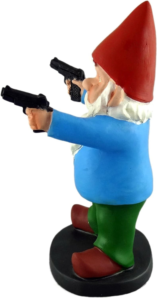 Garden Gnome with Gun Statue