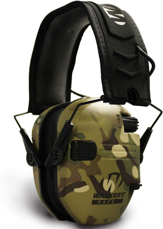 Walker's Earmuffs Slim Electronic - Multicam Camo Tan