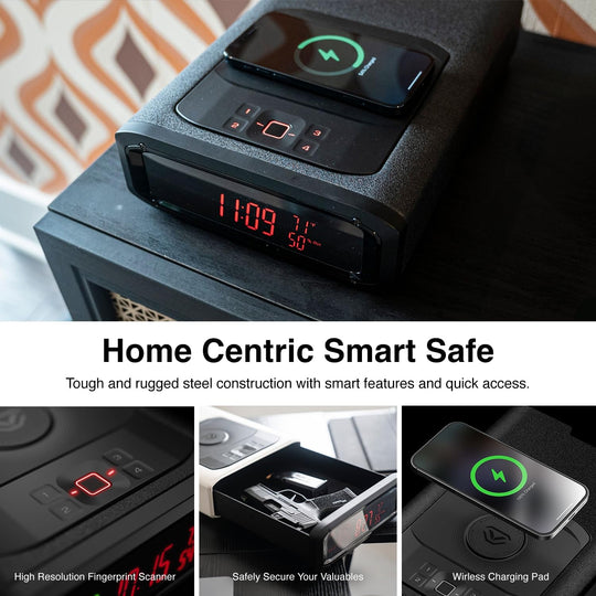 VAULTEK Smart Station™ Biometric Safe with Wireless Phone Charger (Covert Black)