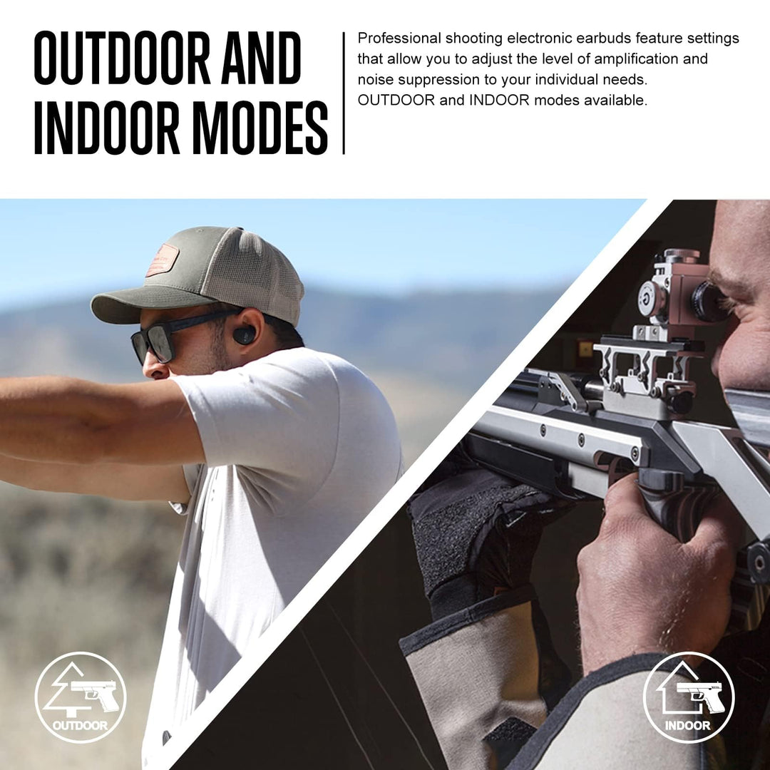Gun Ragne Ear Protection Shooting Ear Protection Earmuffs, NRR 26dB Hearing Protection Earbuds ...