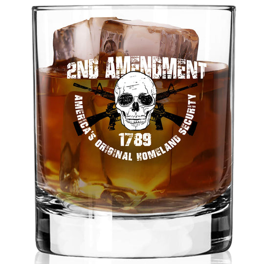 2nd Amendment America's Original Homeland Security Scotch Glass (11 oz)