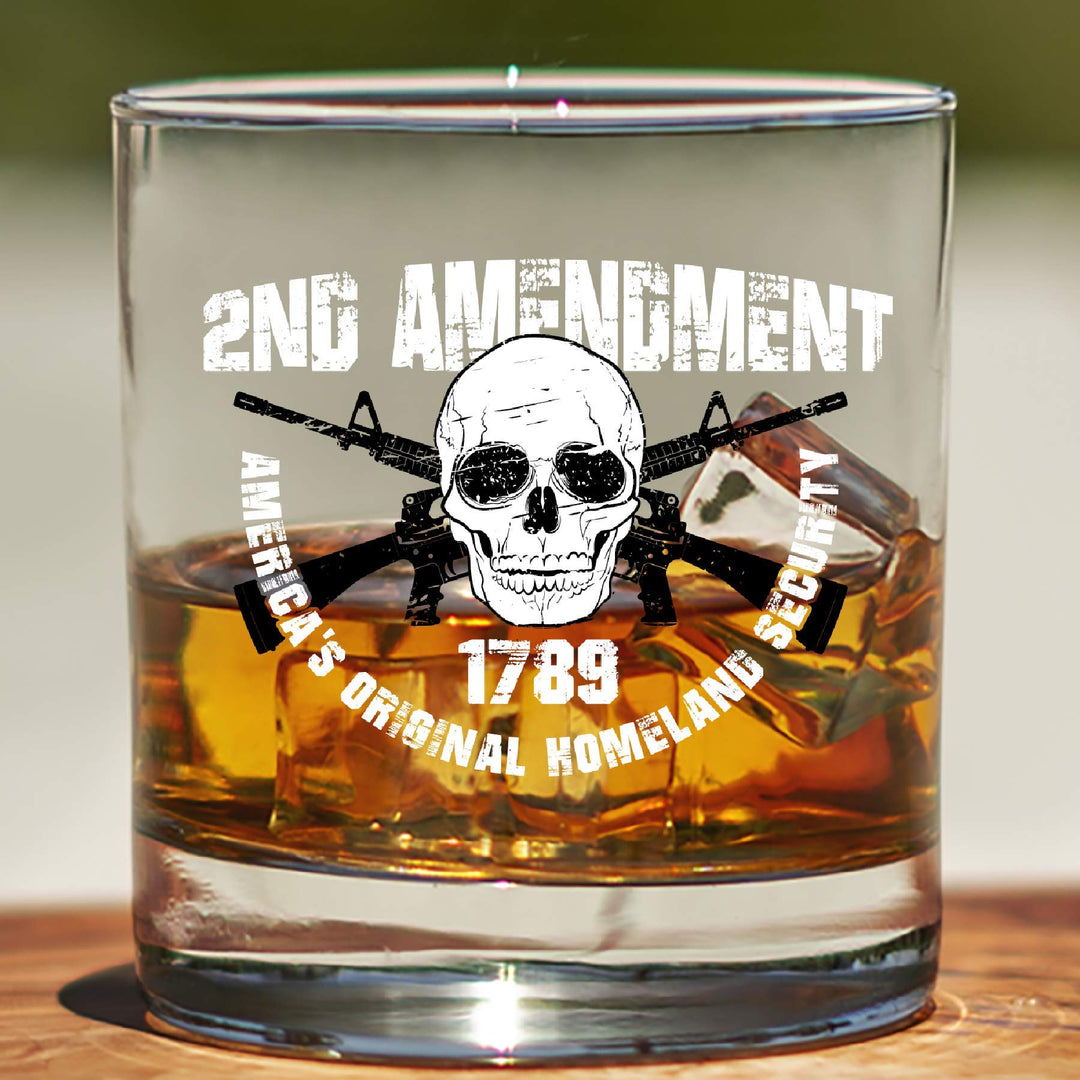 2nd Amendment America's Original Homeland Security Scotch Glass (11 oz)