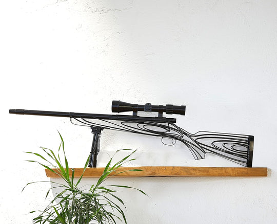 Sniper Rifle Metal Sculpture Decor