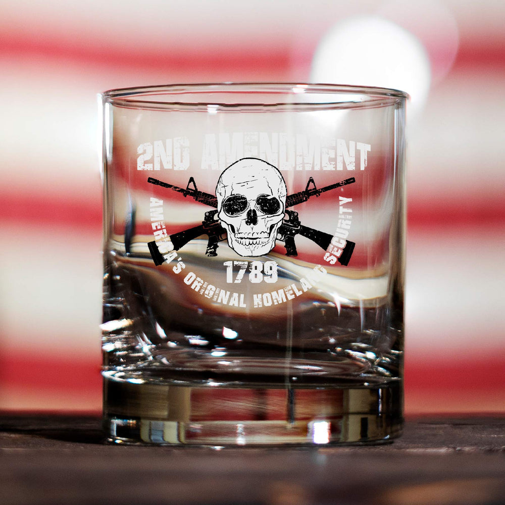 2nd Amendment America's Original Homeland Security Scotch Glass (11 oz)