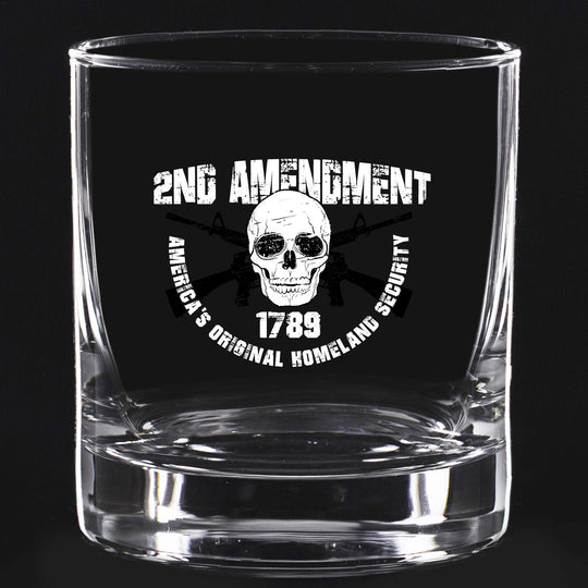 2nd Amendment America's Original Homeland Security Scotch Glass (11 oz)