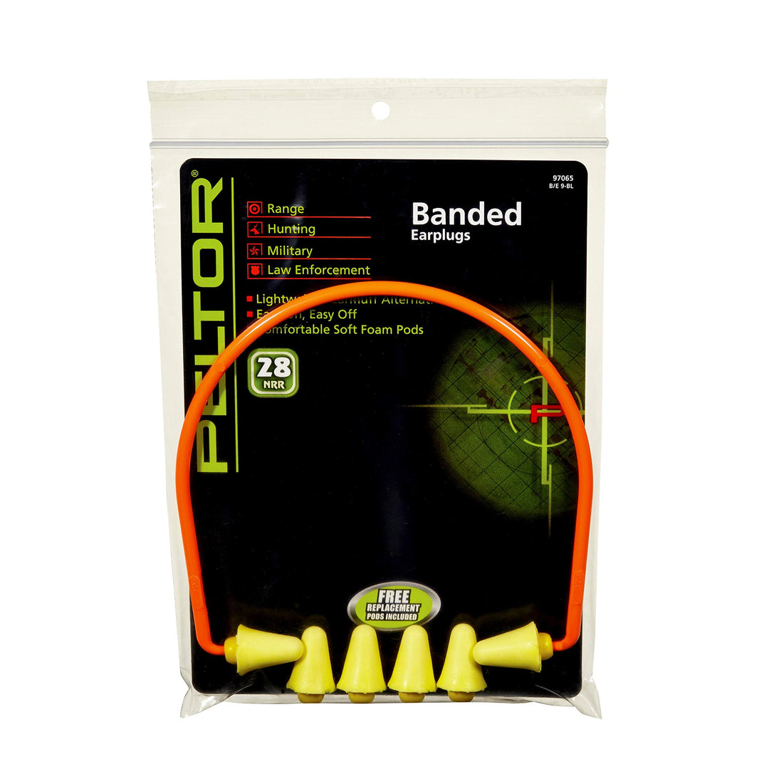 Peltor Sport Blasts Corded Disposable Earplugs 97081-10C, 2 Pair Pack, Neon Yellow