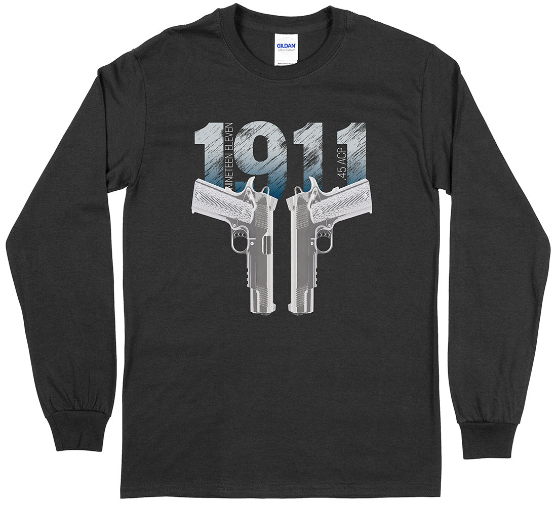 Colt 1911 Handgun Gun Lover Men's Long Sleeve T-Shirt - Black
