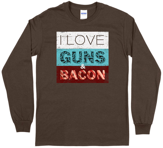 I Love Guns & Bacon Long Sleeve Men's T-Shirt