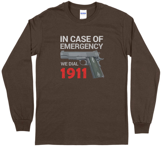 In Case of Emergency We Dial 1911 Long Sleeve Men's T-Shirt