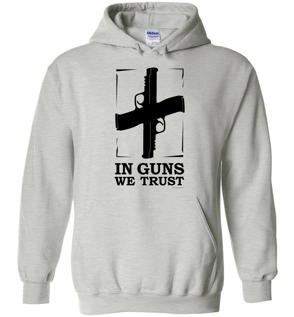 In Guns We Trust - Shooting Men's Hoodie - Ash
