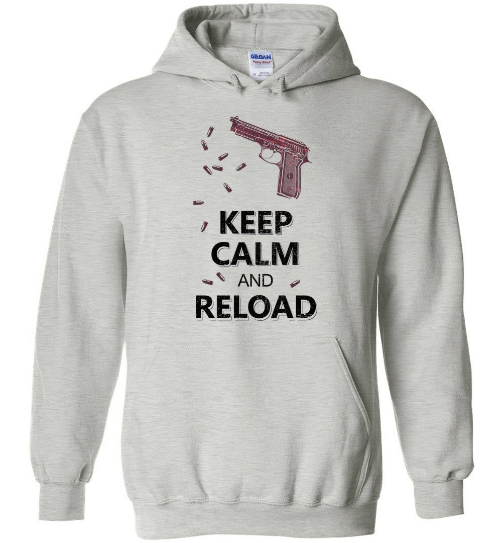 Keep Calm and Reload - Pro Gun Men's Hoodie - Ash