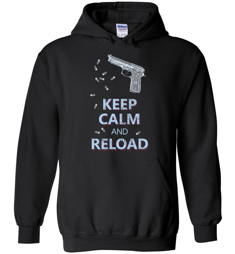 Keep Calm and Reload - Pro Gun Men's Hoodie - Black