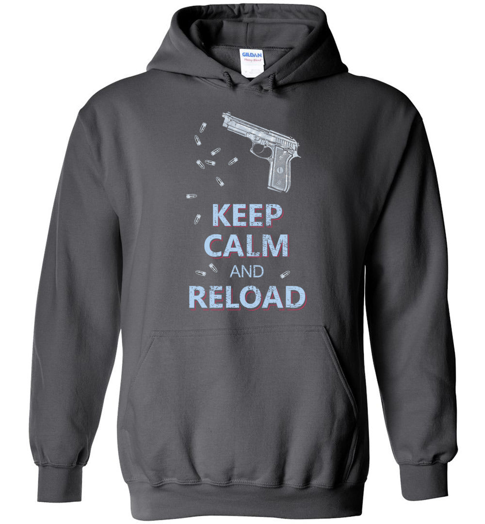 Keep Calm and Reload - Pro Gun Men's Hoodie - Charcoal