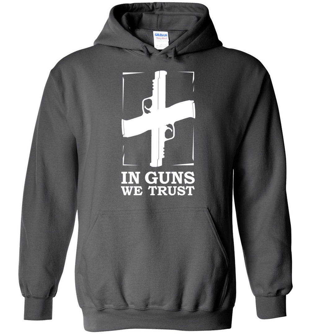 In Guns We Trust - Shooting Men's Hoodie - Charcoal