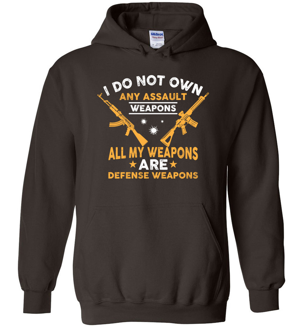 I Do Not Own Any Assault Weapons - 2nd Amendment Men's Hoodie - Dark Brown