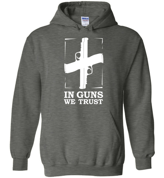 In Guns We Trust - Shooting Men's Hoodie - Dark Heather