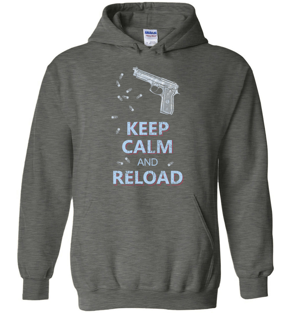 Keep Calm and Reload - Pro Gun Men's Hoodie - Dark Heather