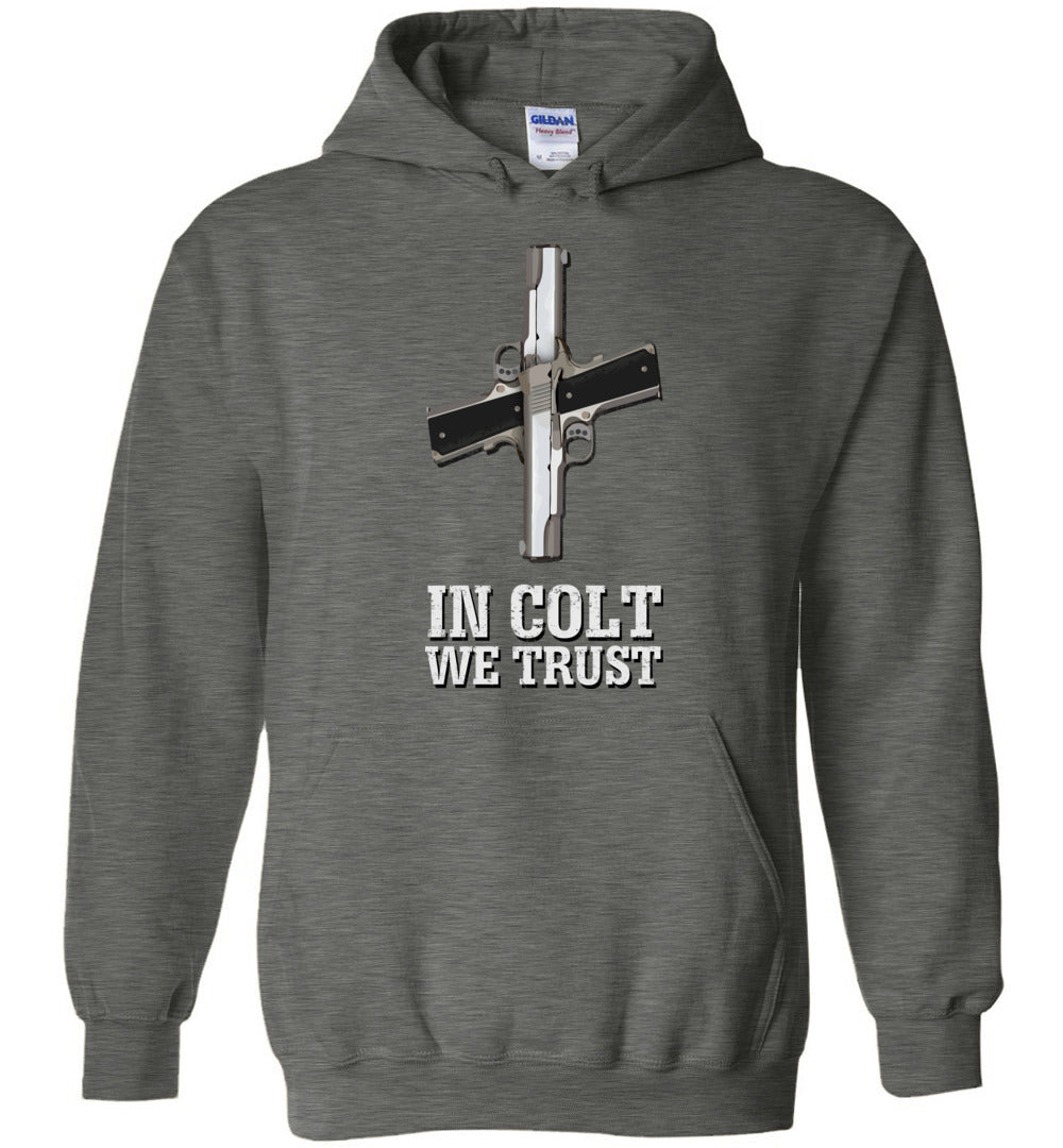 In Colt We Trust - Men's Pro Gun Clothing - Dark Heather Hoodie