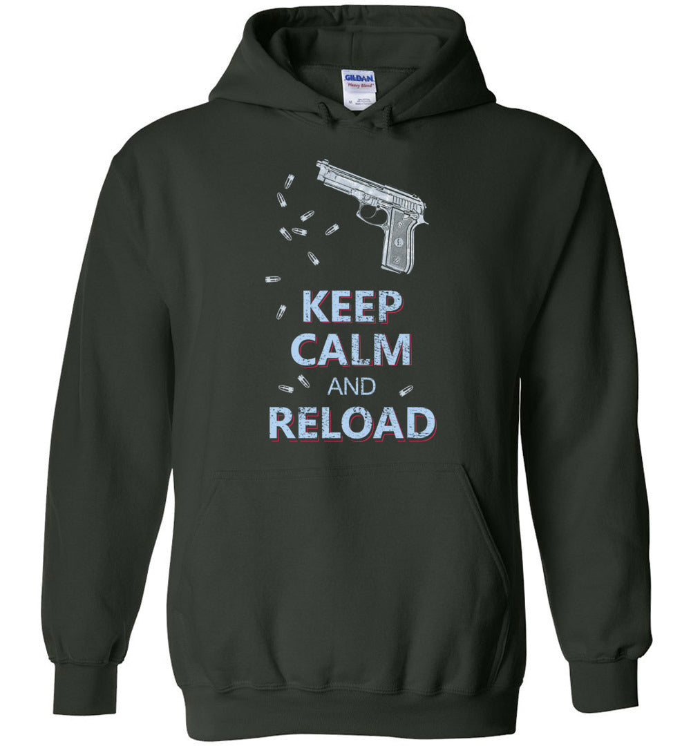Keep Calm and Reload - Pro Gun Men's Hoodie - Green