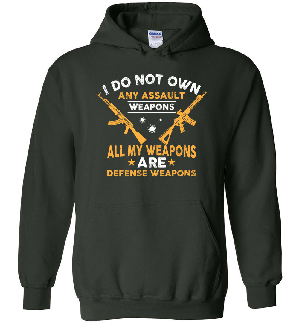I Do Not Own Any Assault Weapons - 2nd Amendment Men's Hoodie - Green