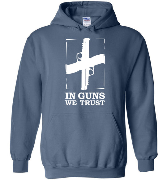 In Guns We Trust - Shooting Men's Hoodie - Indigo Blue
