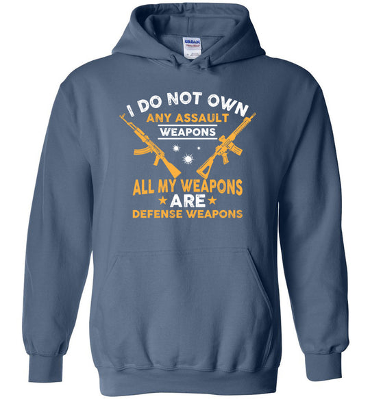 I Do Not Own Any Assault Weapons - 2nd Amendment Men's Hoodie - Indigo Blue
