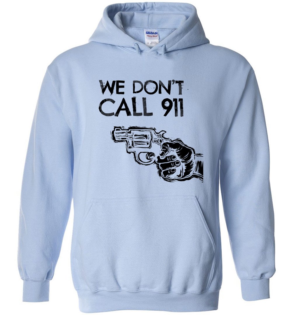 We Don't Call 911 - Men's Pro Gun Shooting T-shirt - Light Blue