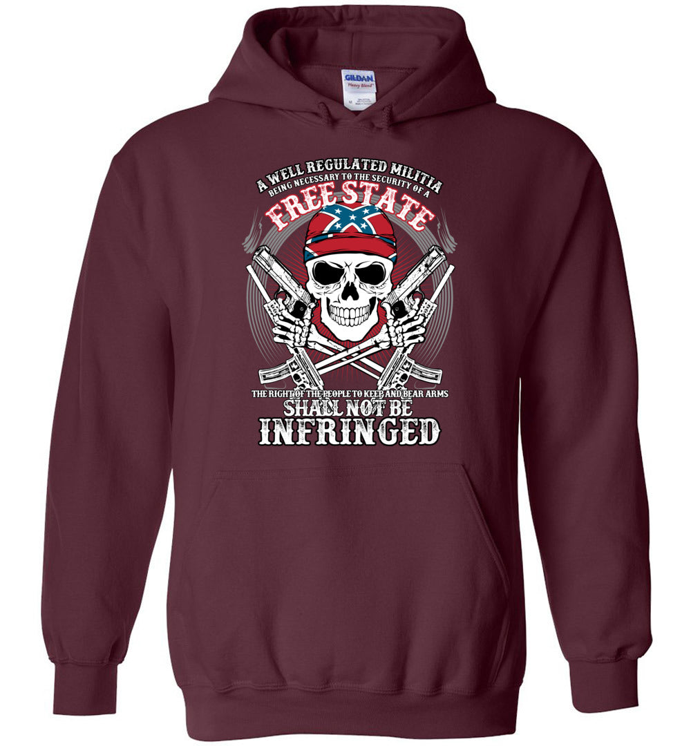 The right of the people to keep and bear arms shall not be infringed - Men’s 2nd Amendment Tee - Maroon