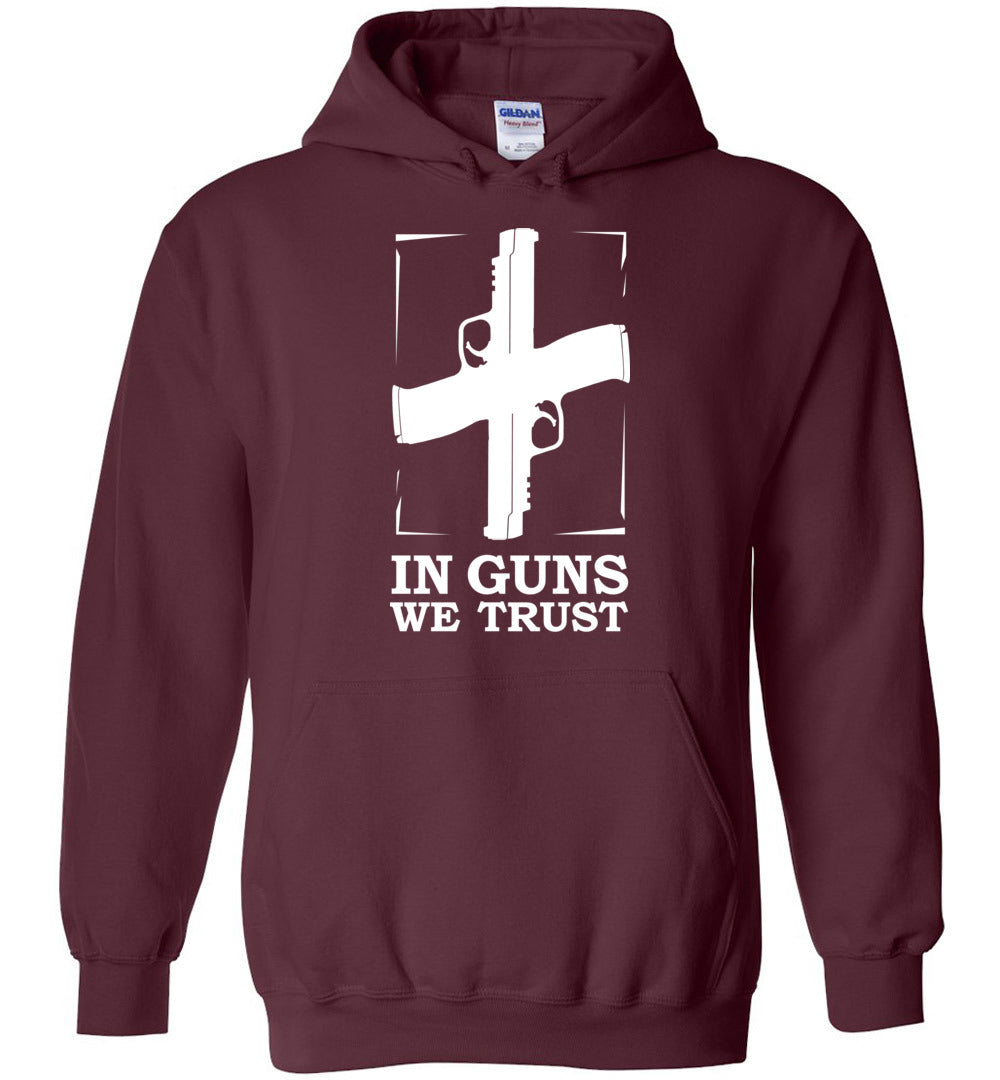 In Guns We Trust - Shooting Men's Hoodie - Maroon