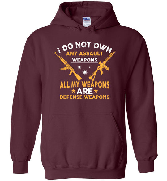 I Do Not Own Any Assault Weapons - 2nd Amendment Men's Hoodie - Maroon