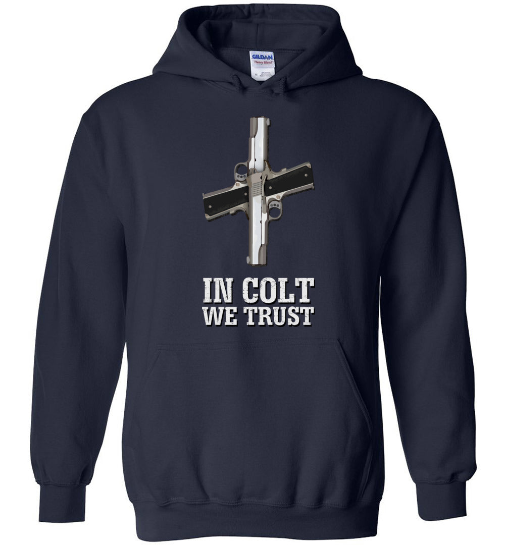 In Colt We Trust - Men's Pro Gun Clothing - Navy Hoodie
