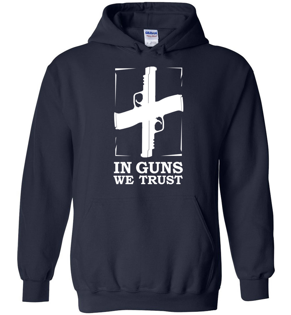 In Guns We Trust - Shooting Men's Hoodie - Navy