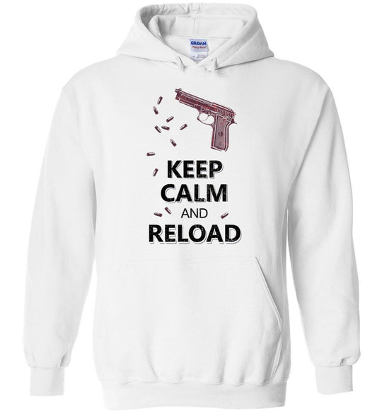 Keep Calm and Reload - Pro Gun Men's Hoodie - White