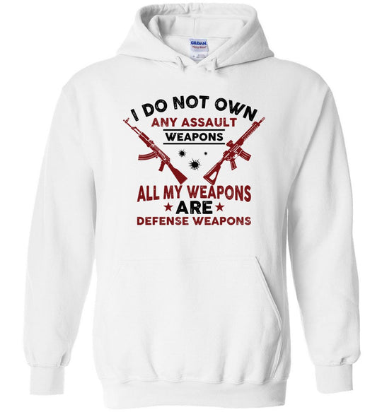 I Do Not Own Any Assault Weapons - 2nd Amendment Men's Hoodie - White