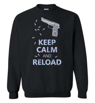 Keep Calm and Reload - Pro Gun Men's Sweatshirt - Black