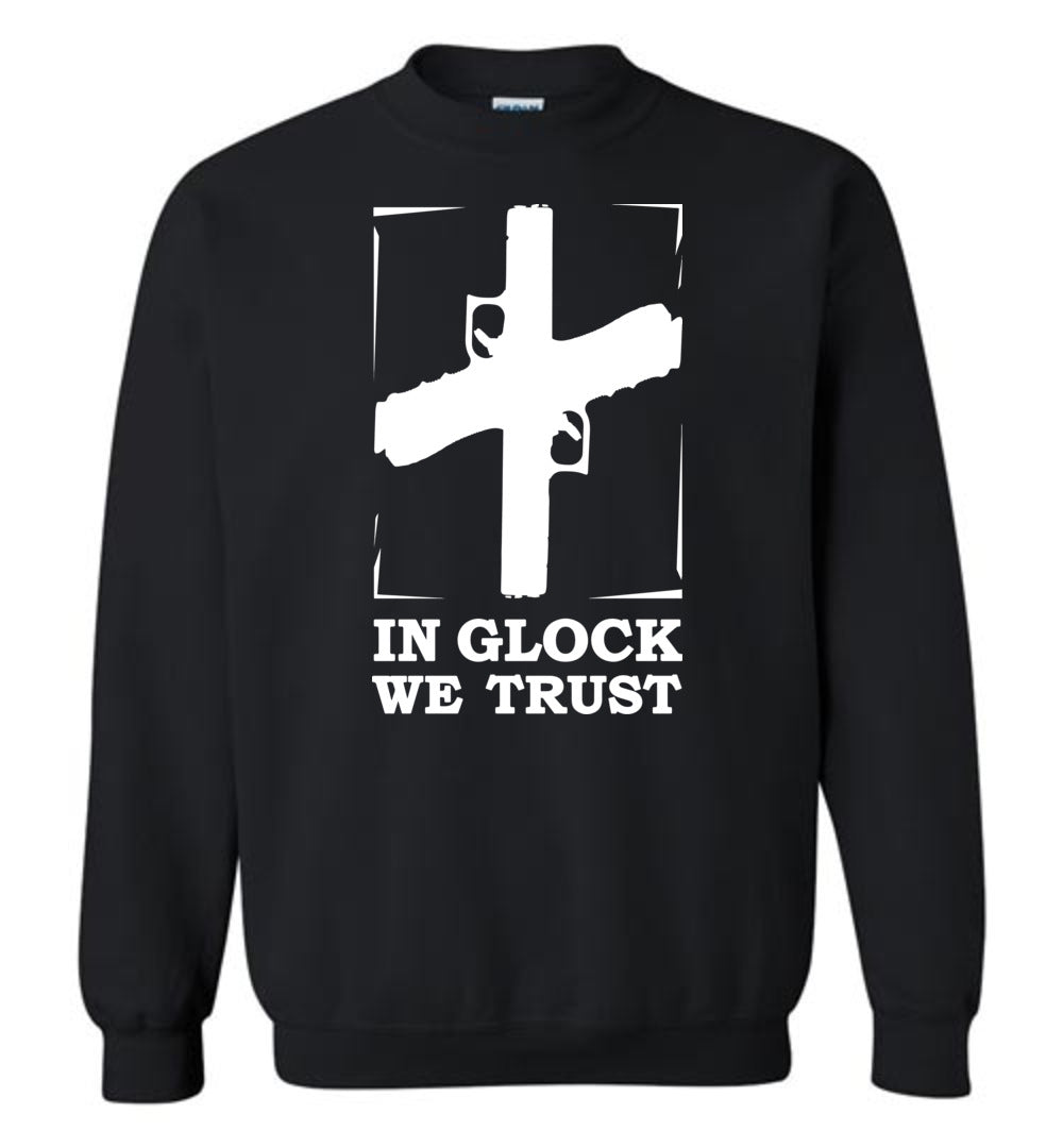 In Glock We Trust - Pro Gun Men’s Sweatshirt - Black