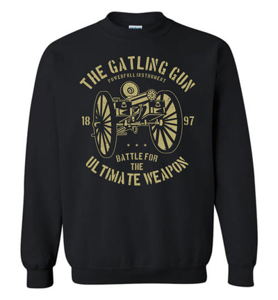 The Gatling Gun - Men's Sweatshirt - Black