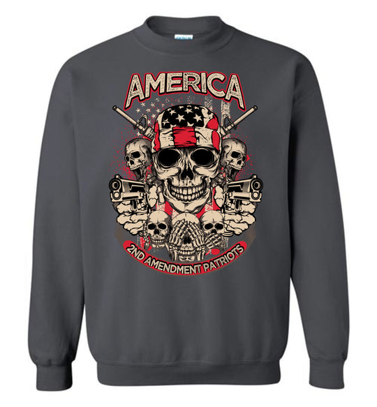 2nd Amendment Patriots - Pro Gun Men's Apparel - Dark Grey Sweatshirt
