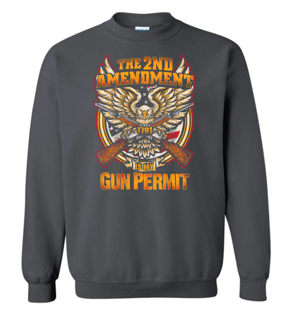 The 2nd Amendment is My Gun Permit - Men's Sweatshirt - Charcoal