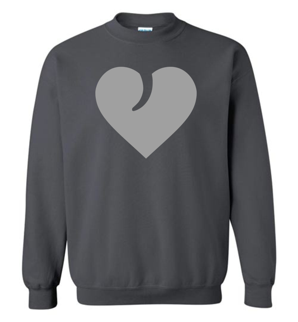 I Love Guns, Heart and Trigger - Men's 2nd Amendment Apparel - Charcoal Sweatshirt