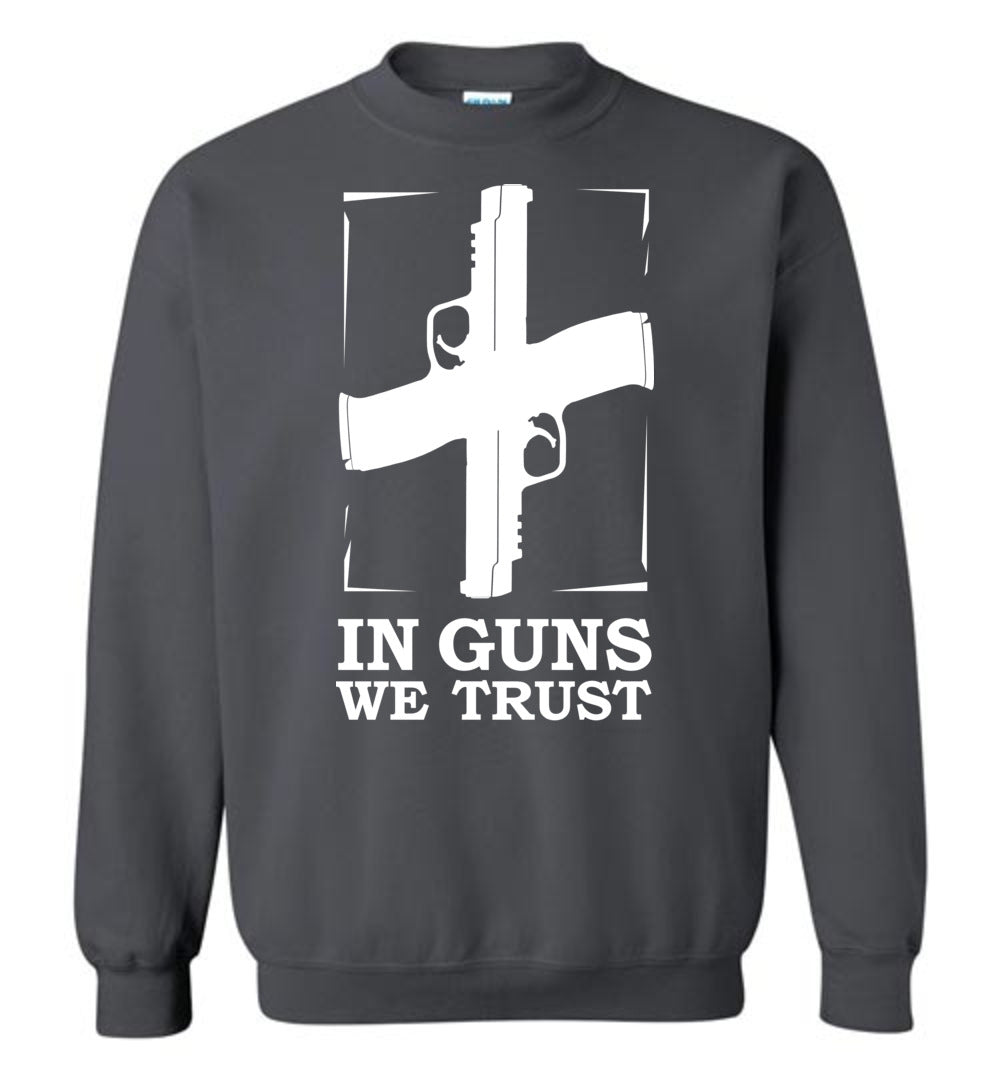In Guns We Trust - Shooting Men's Sweatshirt - Charcoal